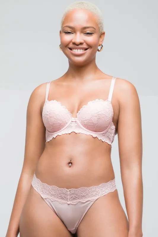 2 Pack Lace Balconette Bras Black & Pink sold by Ackermas