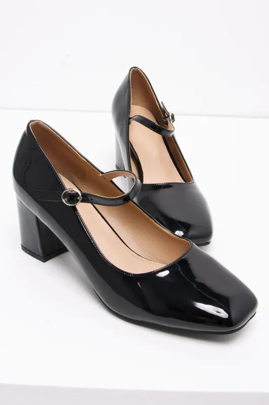 Block Heel Black sold by Ackermas