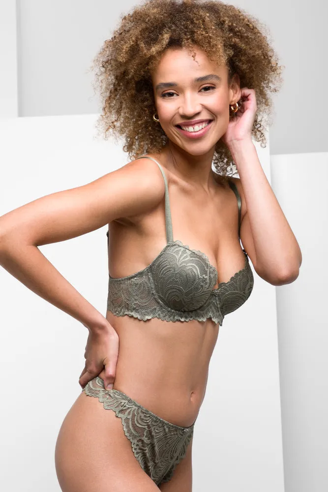 Lace Balconette Bra Olive Green sold by Ackermas product image thumbnail 2