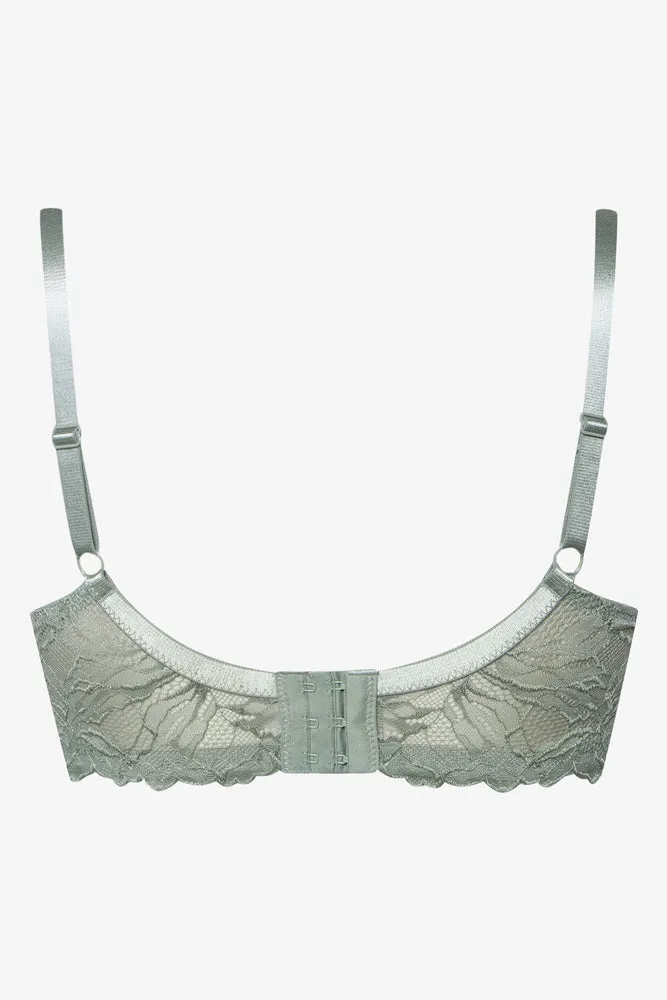 Plus Size 2 Pack Lace Balconette Bras Green & Grey sold by Ackermas product image thumbnail 4