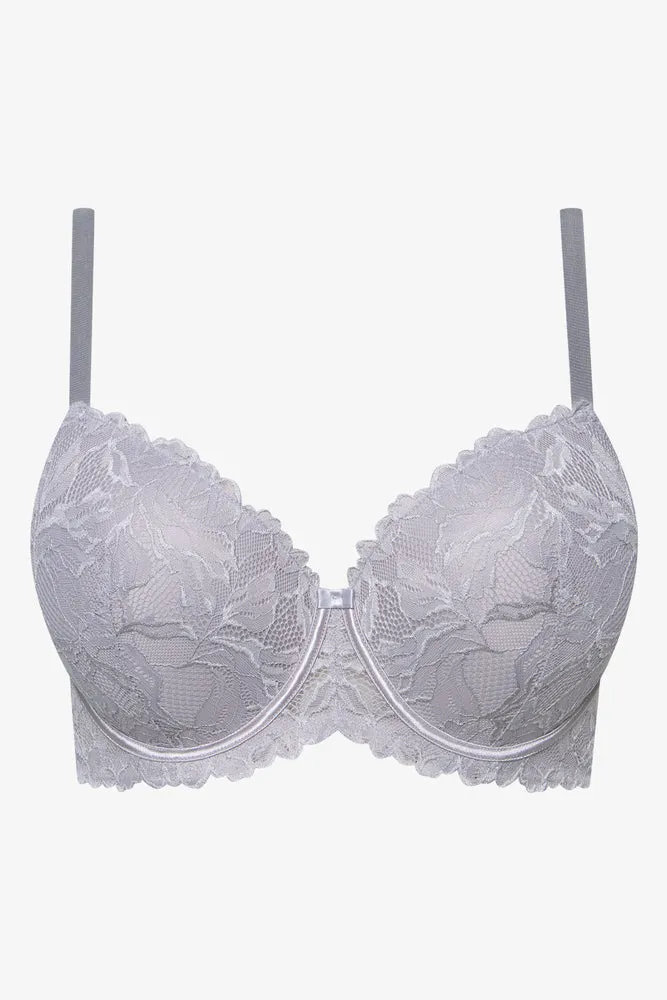 Plus Size 2 Pack Lace Balconette Bras Green & Grey sold by Ackermas product image thumbnail 2