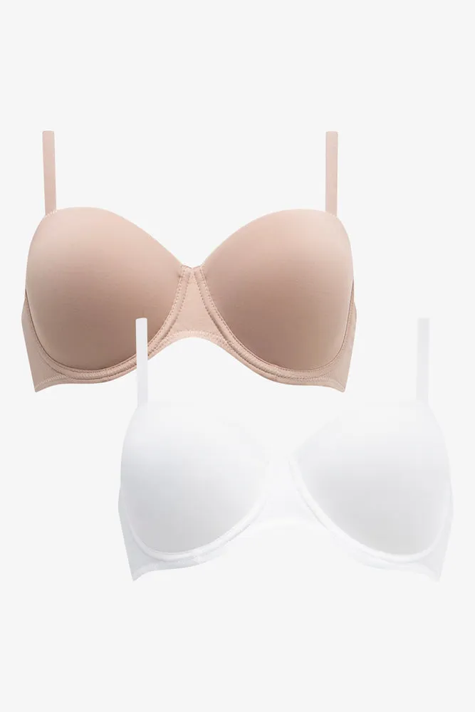2 Pack Multiway Bras Natural & White sold by Ackermas product image thumbnail 2