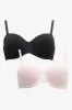 2 Pack Smooth Multiway Bras Black & Light Pink sold by Ackermas