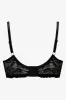Plus Size 2 Pack Lace Balconette Bras Black & Pink sold by Ackermas