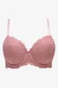 Plus Size 2 Pack Lace Balconette Bras Black & Pink sold by Ackermas