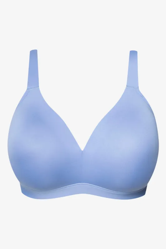 Plus Size Padded Wire Free Bra Blue sold by Ackermas
