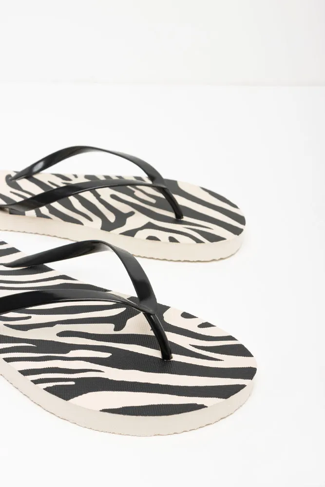 Zebra Flip Flop Black & White sold by Ackermas product image thumbnail 3