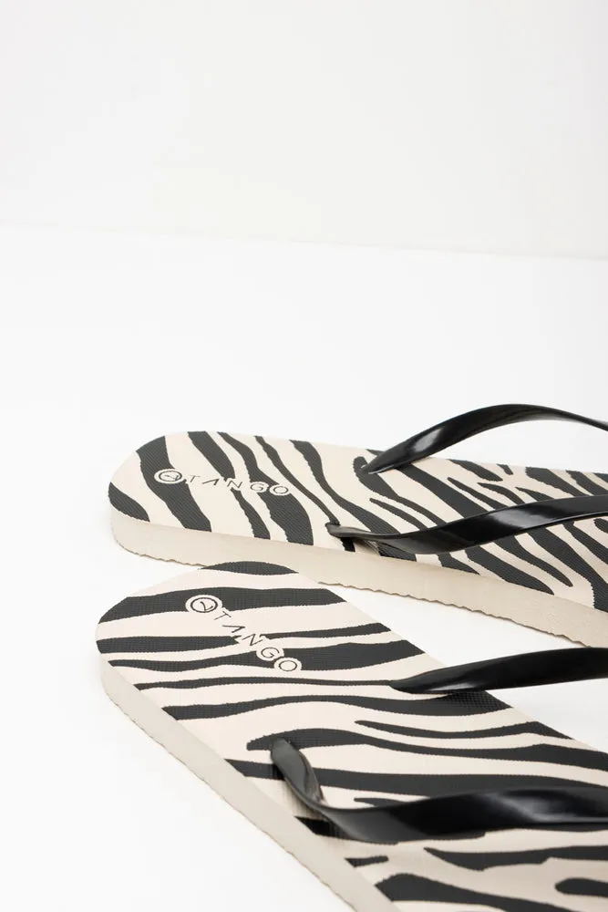 Zebra Flip Flop Black & White sold by Ackermas product image thumbnail 4