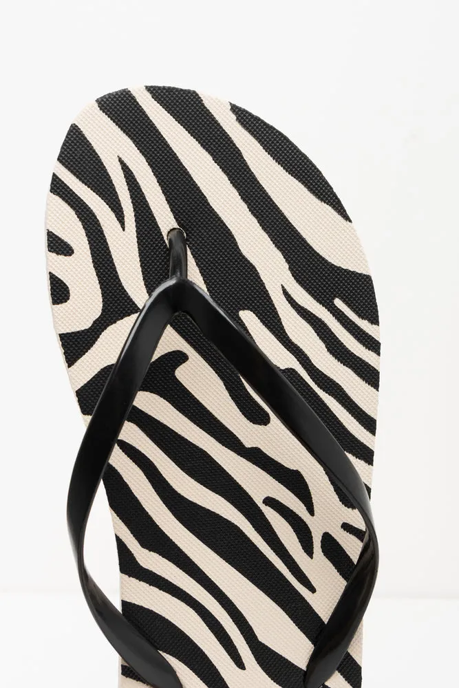 Zebra Flip Flop Black & White sold by Ackermas product image thumbnail 5