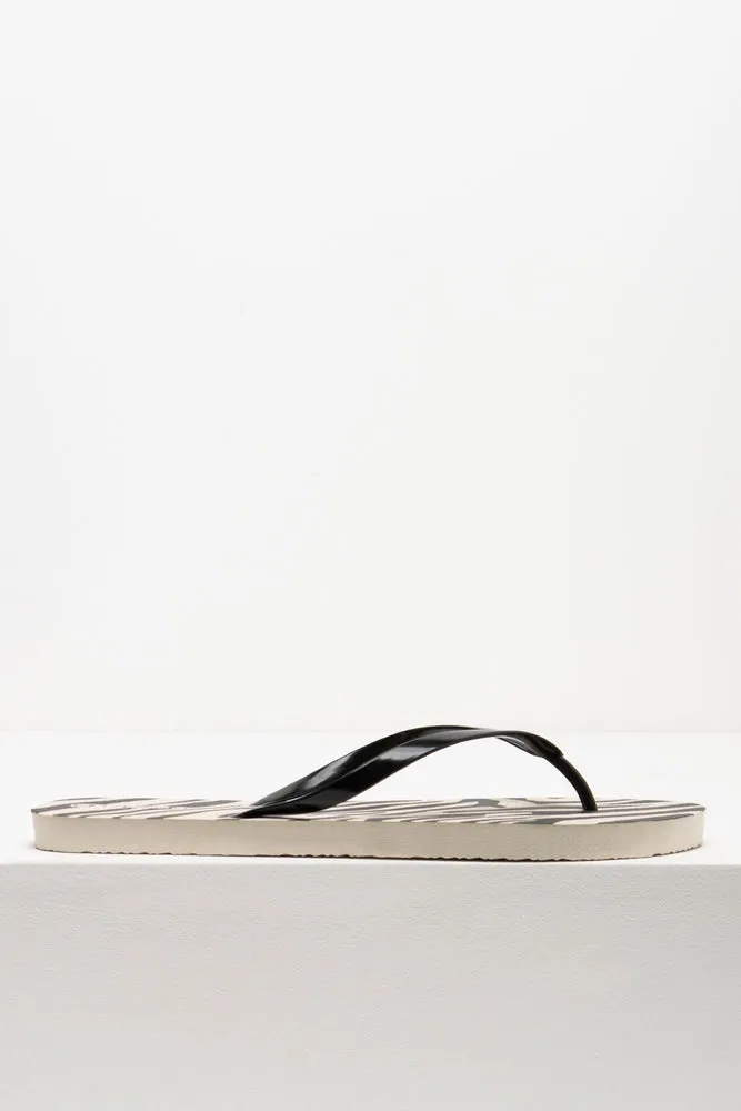 Zebra Flip Flop Black & White sold by Ackermas product image thumbnail 2
