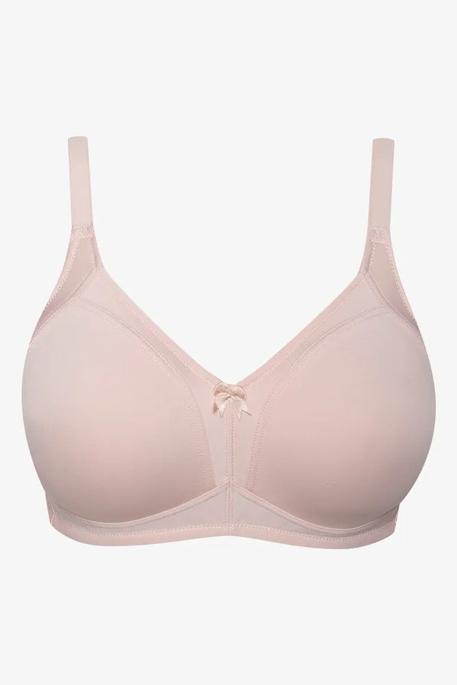 Plus Size 2 Pack Non Padded Wirefree Bras Natural & White sold by Ackermas product image thumbnail 2