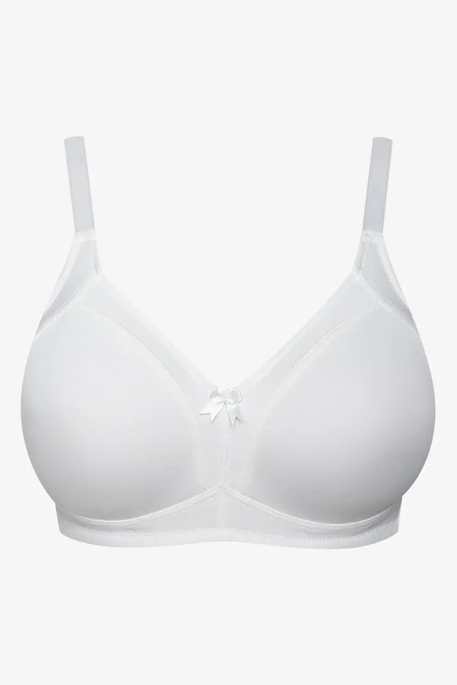 Plus Size 2 Pack Non Padded Wirefree Bras Natural & White sold by Ackermas product image thumbnail 3