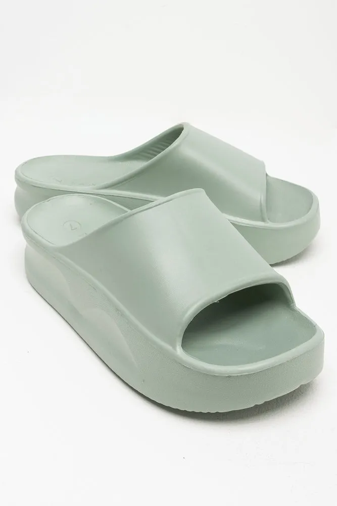Flatform Sandal Green sold by Ackermas