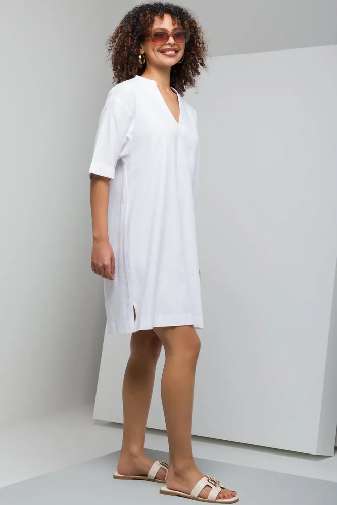 Collar Linen Dress White sold by Ackermas product image thumbnail 2