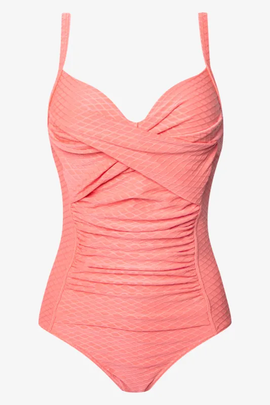 Strappy Shimmer Swimsuit Pink sold by Ackermas