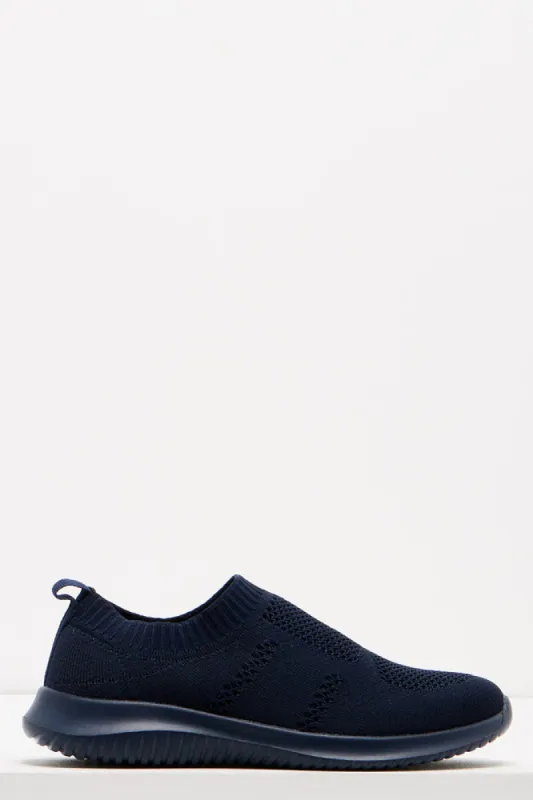 Knitted Trainer Navy sold by Ackermas