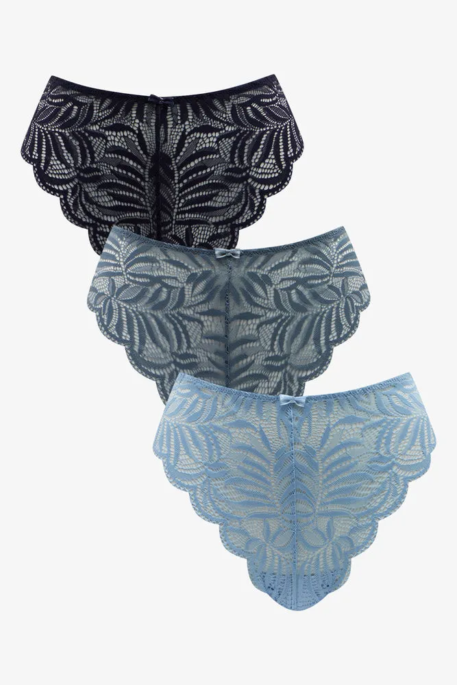 3 Pack Lace Thongs Navy sold by Ackermas