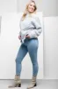 Skinny Denim Jeans Light Blue sold by Ackermas