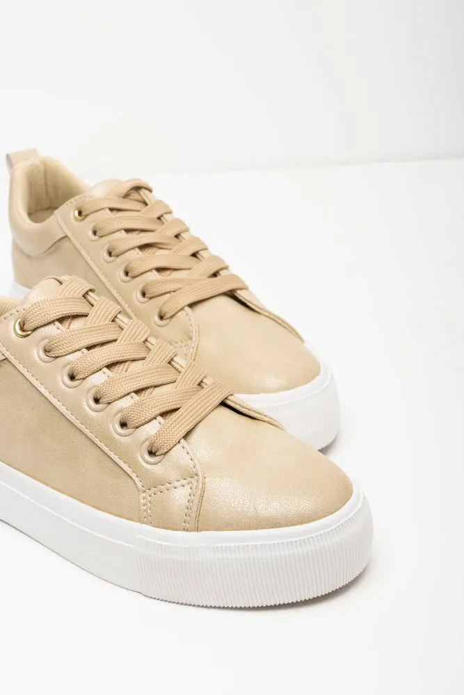 Lace Up Sneaker Gold sold by Ackermas product image thumbnail 3
