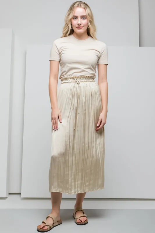 Pleated Skirt Natural sold by Ackermas