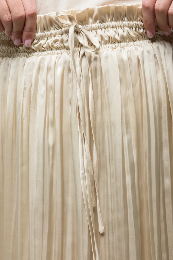 Pleated Skirt Natural sold by Ackermas product image thumbnail 5