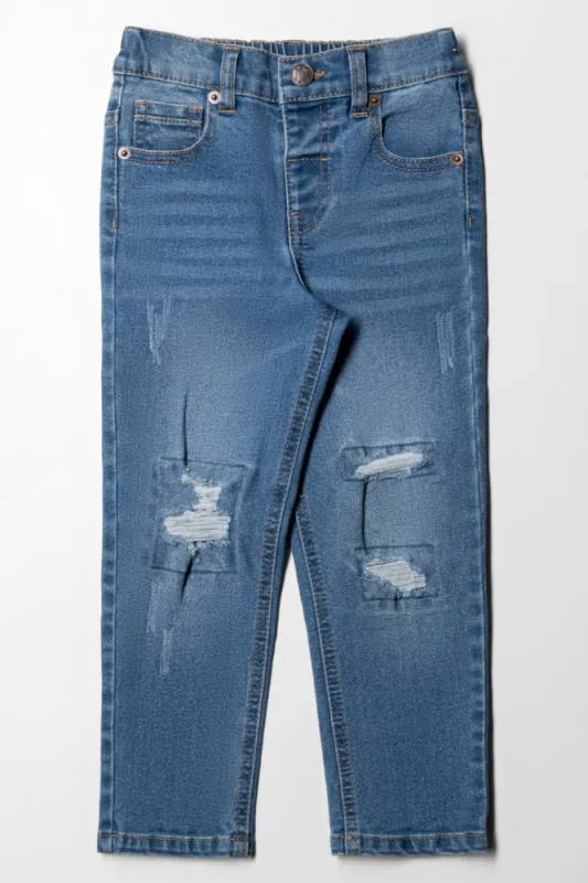 Styled Skinny Denim Rip And Repair Light Blue sold by Ackermas