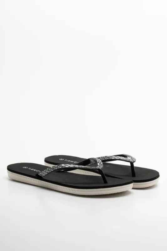 Diamante Flip Flop Black sold by Ackermas
