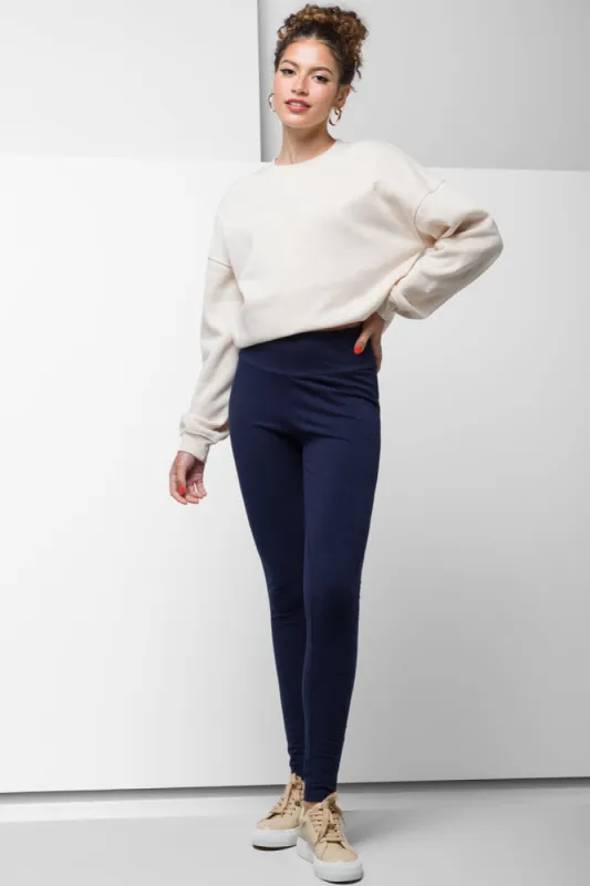 Wide Waist Leggings Navy sold by Ackermas
