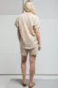 V-Neck Short Sleeve Top Natural sold by Ackermas