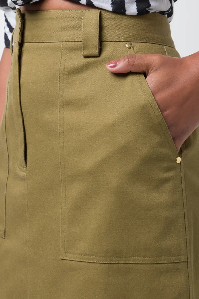 Utility Twill Skirt Green sold by Ackermas product image thumbnail 5