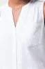 Sleeveless Shirt Linen White sold by Ackermas