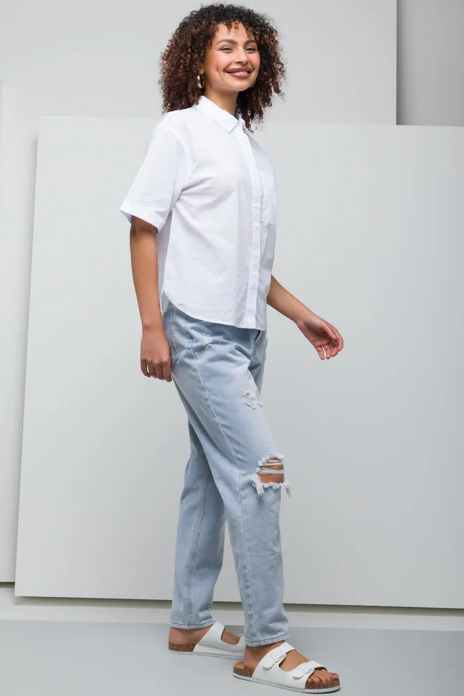 Short Sleeve Shirt White sold by Ackermas product image thumbnail 2