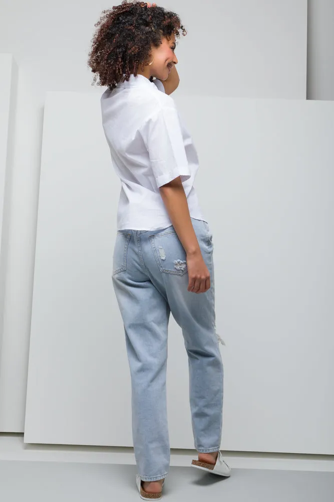 Short Sleeve Shirt White sold by Ackermas product image thumbnail 3