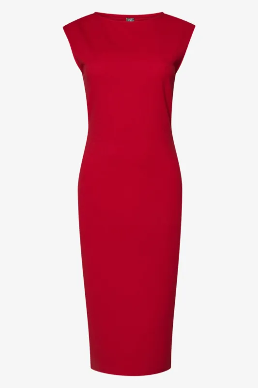 Scuba Bodycon Dress Red sold by Ackermas