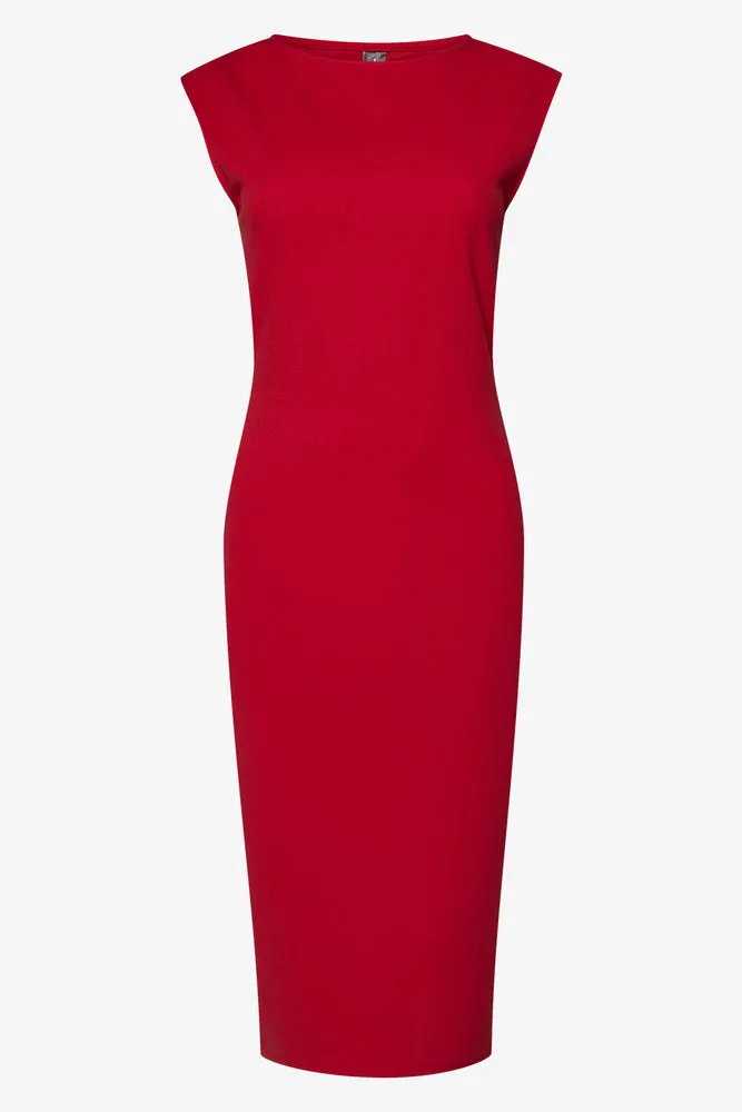 Scuba Bodycon Dress Red sold by Ackermas