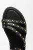 Studded Strappy Sandal Black sold by Ackermas