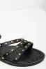 Studded Strappy Sandal Black sold by Ackermas