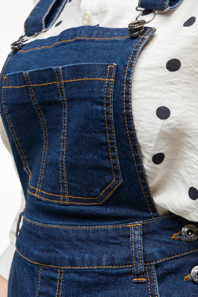 Denim Dungaree Dress Blue sold by Ackermas product image thumbnail 4