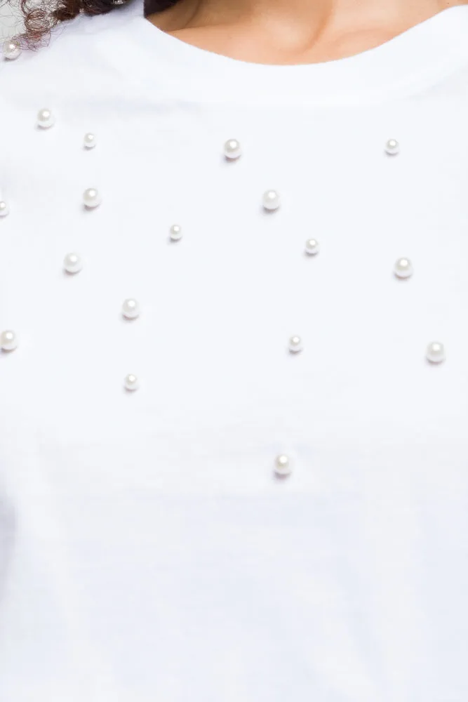 Pearl Short Sleeve T-Shirt White sold by Ackermas product image thumbnail 4