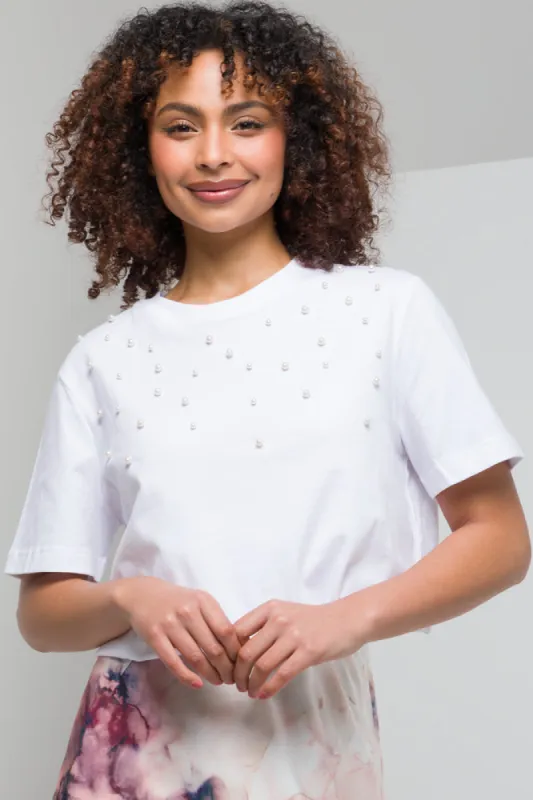 Pearl Short Sleeve T-Shirt White sold by Ackermas