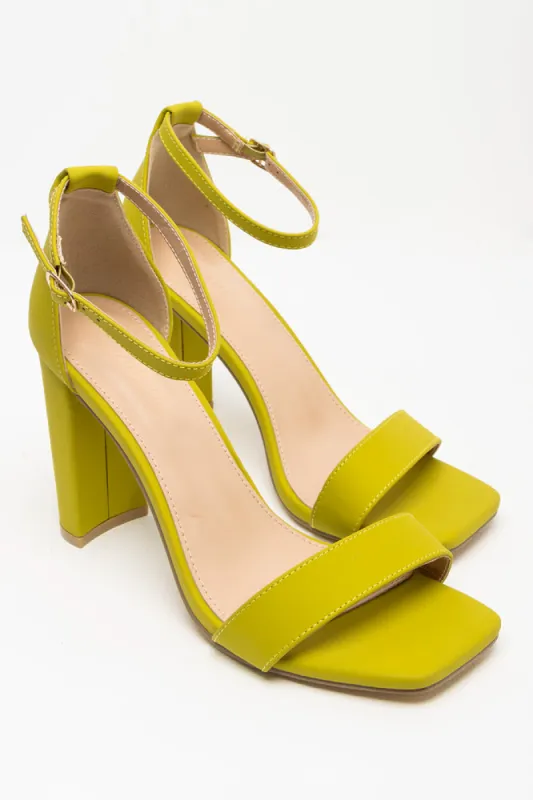 High Block Heel Sandal Green sold by Ackermas