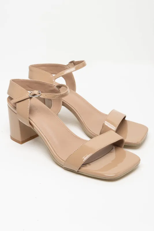 Block Heel Sandal Natural sold by Ackermas