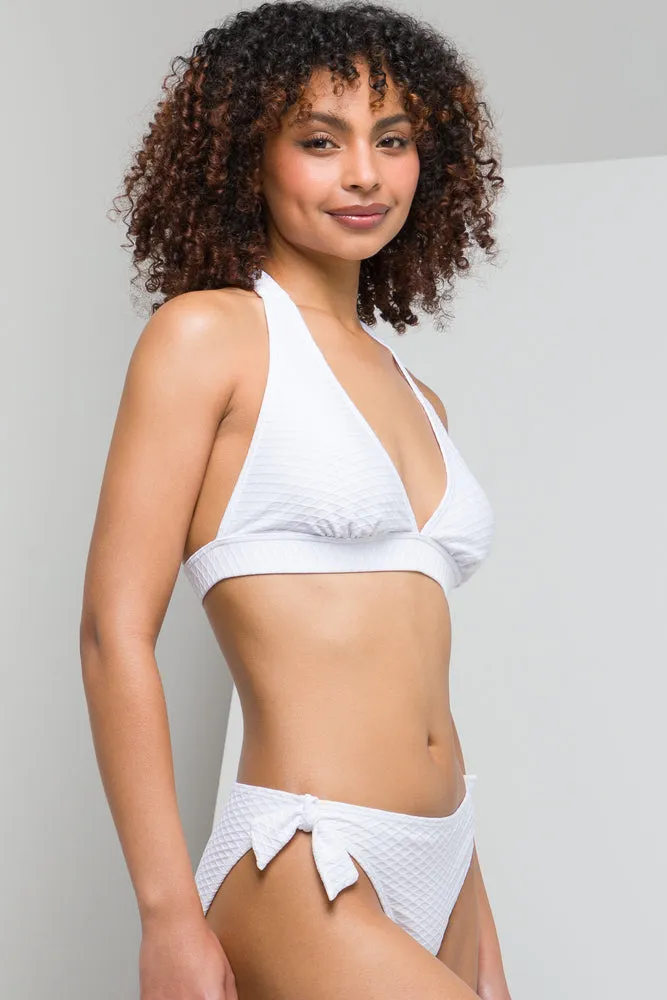 Textured Bikini Bottom With Tie White sold by Ackermas product image thumbnail 3