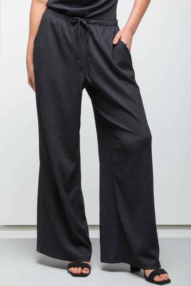 Knit Wide Leg Pant Black sold by Ackermas product image thumbnail 2