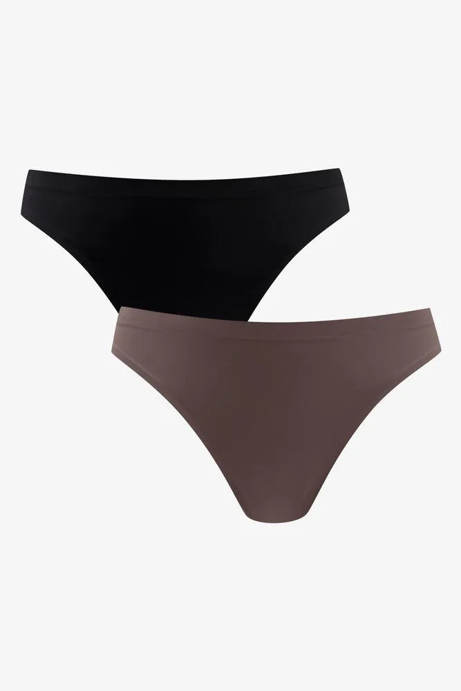 2 Pack Bonded Thongs Black & Natural sold by Ackermas product image thumbnail 4