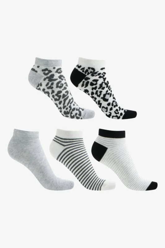 5 Pack Animal Low Cut Socks Black sold by Ackermas