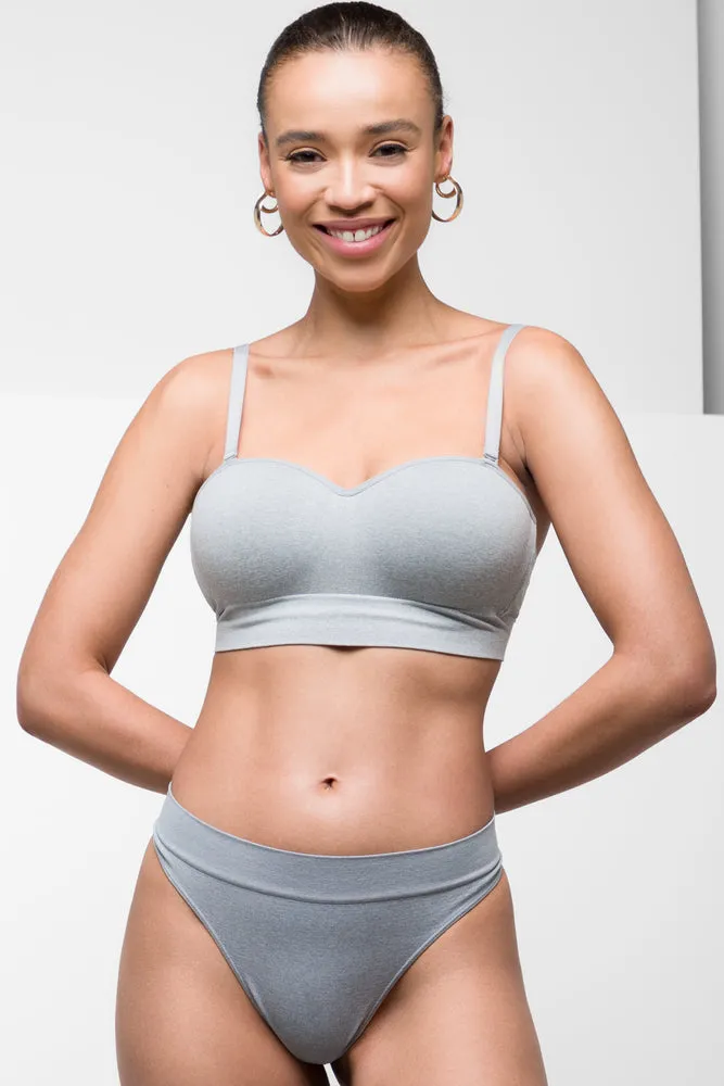 3 Pack Seam-Free Thong Panties Black, Grey, White sold by Ackermas