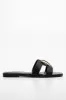 Cut Out Sandal Black sold by Ackermas