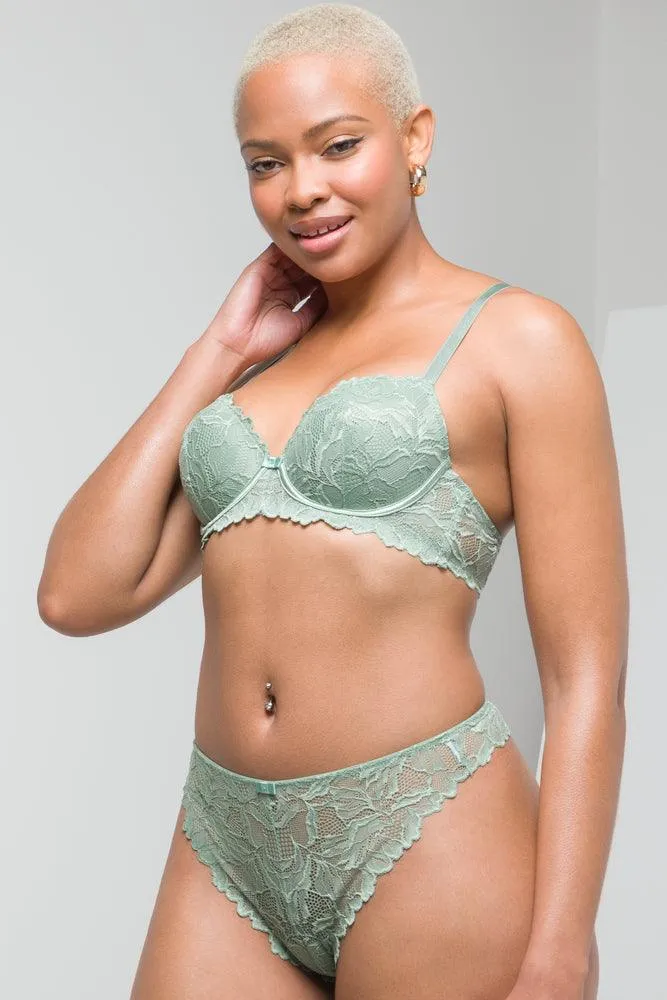 3 Pack lace thongs grey & green sold by Ackermas
