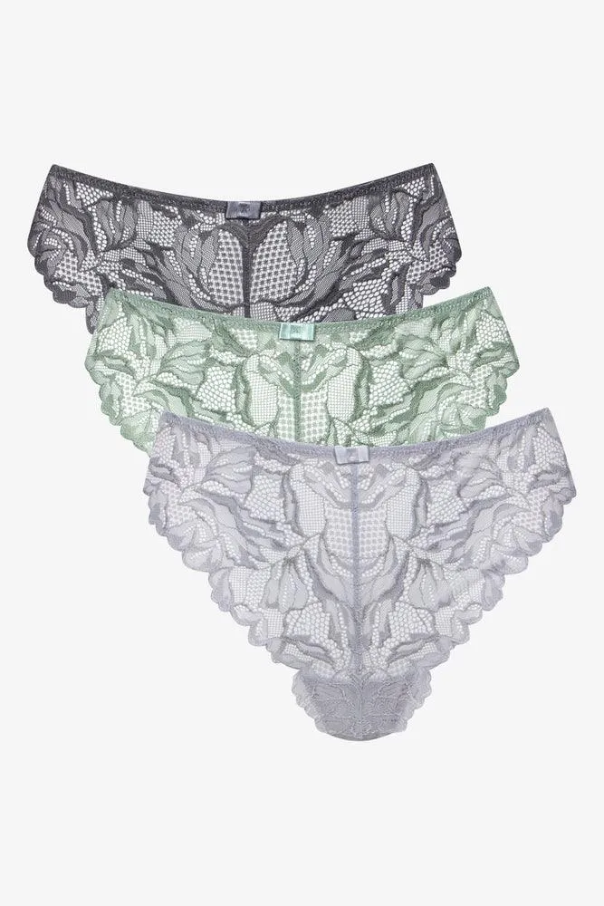 3 Pack lace thongs grey & green sold by Ackermas product image thumbnail 2